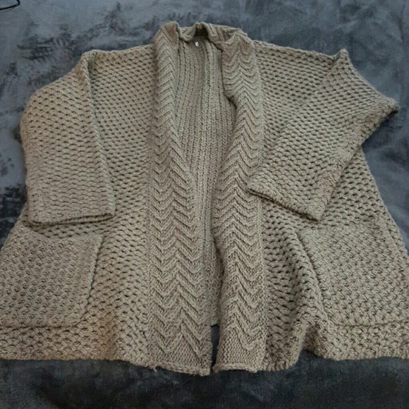 Express Sweaters - Express Chunky Open Cardigan